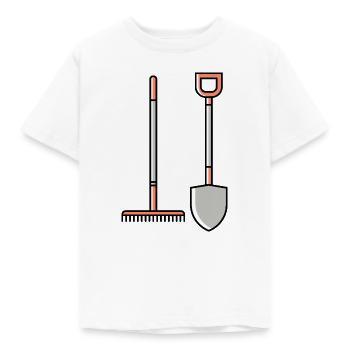 Schaufel icon - Kinder T-Shirt - Weiß - Vorne - AI Model Kid Male (0cm)