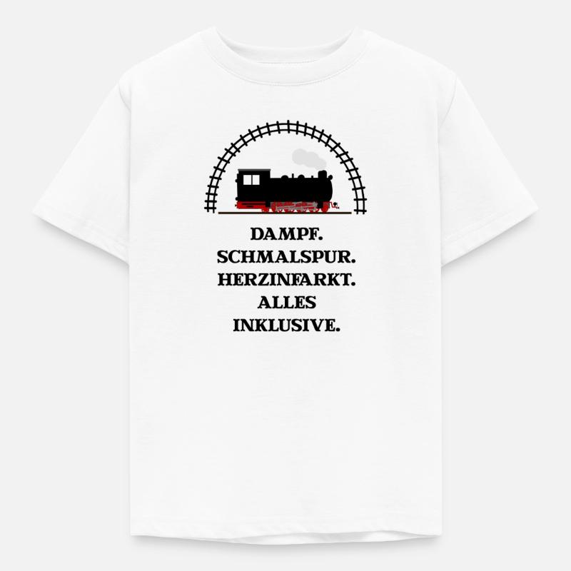 Dampf Schmalspur Herzinfarkt - Kinder T-Shirt - Weiß