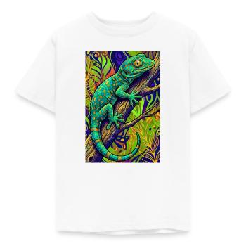 Gecko - Kids' T-Shirt - white - Front - AI Model Kid Male (0cm)