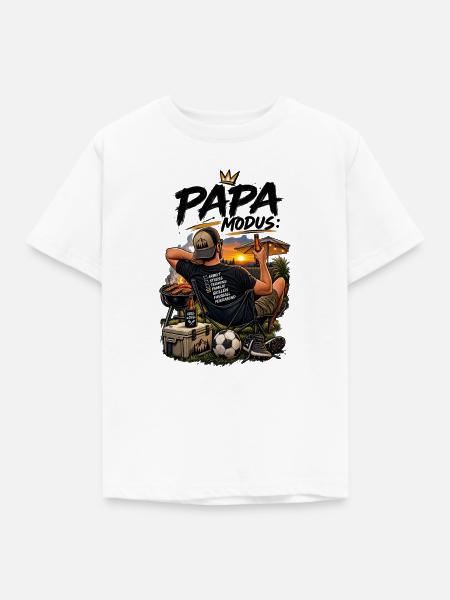 Papa Grillmeister Abendstimmung - Kinder T-Shirt - Weiß