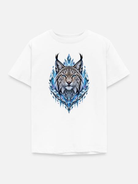 Luchs - Kinder T-Shirt - Weiß