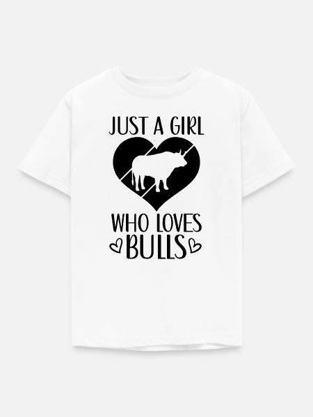 Stier Herz Spruch - Kinder T-Shirt - Weiß