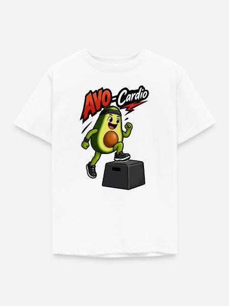 Avocado Cardio Training - Kinder T-Shirt - Weiß