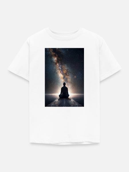 Kosmisches Tor-Meditation - Kinder T-Shirt - Weiß