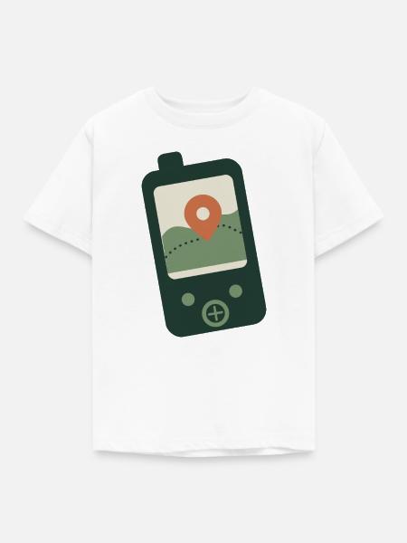 GPS-Empfänger - Kinder T-Shirt - Weiß
