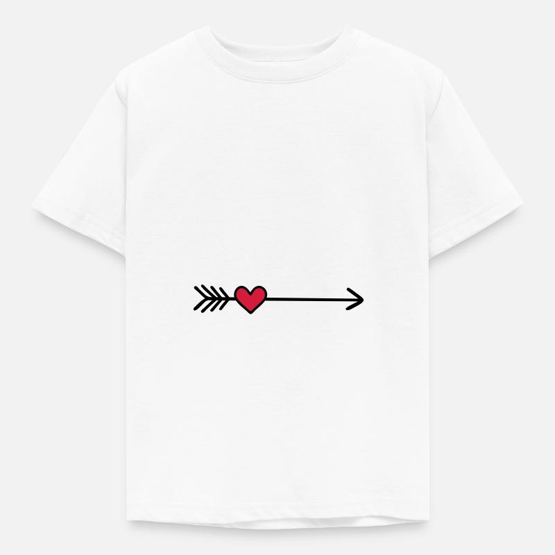 Herz - Kinder T-Shirt - Weiß