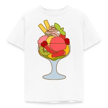 Sundae - Kids' T-Shirt - white - Front - AI Model Kid Male (0cm)