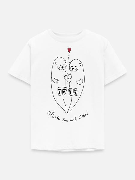Made for each Otter - Kinder T-Shirt - Weiß