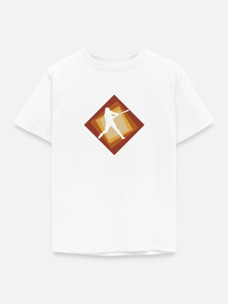 Softball Baseball Baseball - Kinder T-Shirt - Weiß