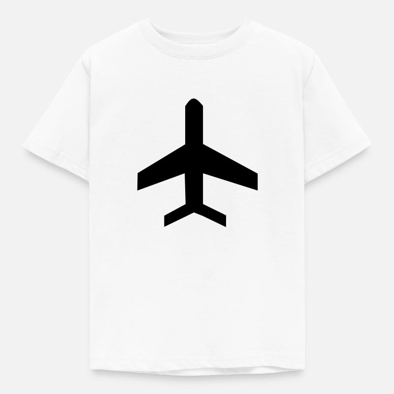 Flugzeug Symbol Icon - Kinder T-Shirt - Weiß
