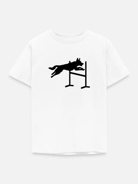 Hund Agility - Kinder T-Shirt - Weiß