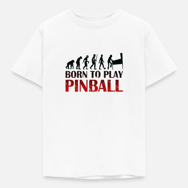 Born to play Pinball - Flipperautomat Evolution - Kinder T-Shirt - Weiß