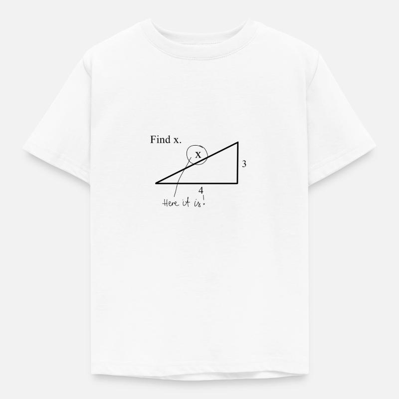Find X Mathe Witz - Kinder T-Shirt - Weiß