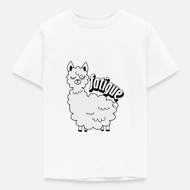 Sleeping llama - Kids' T-Shirt - white
