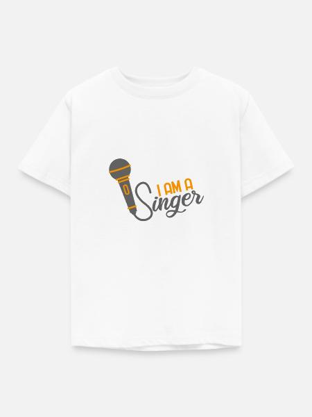 I am a singer - Kinder T-Shirt - Weiß
