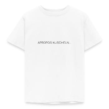 Kuscheln - Kinder T-Shirt - Weiß - Vorne - AI Model Kid Male (0cm)