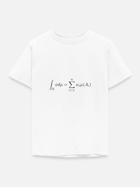 Lebesgue-Integral - Kinder T-Shirt - Weiß