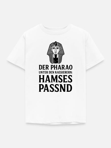 pharao kassiererin kasse supermarkt hamses passend - Kinder T-Shirt - Weiß