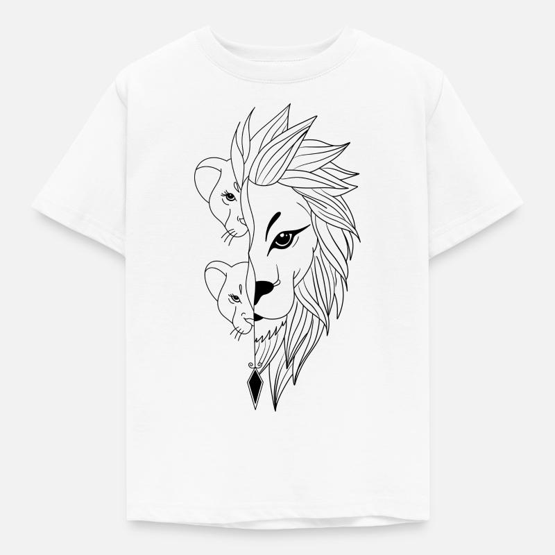 Löwe - Kinder T-Shirt - Weiß