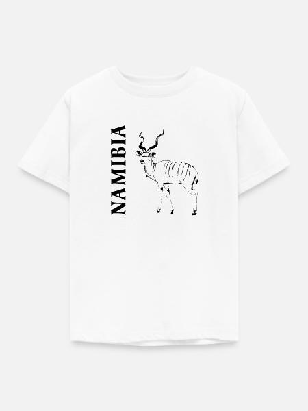 Namibia - Kudu Antilope - Kinder T-Shirt - Weiß