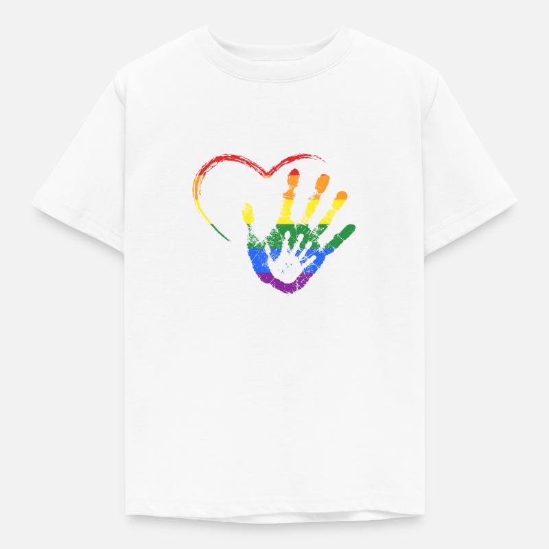 RAINBOW MAIN DANS LA MAIN - T-shirt Enfant - blanc