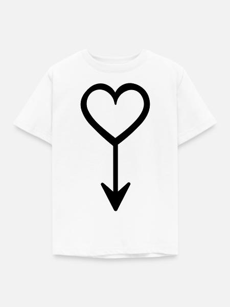 Herz-Pfeil - Kinder T-Shirt - Weiß