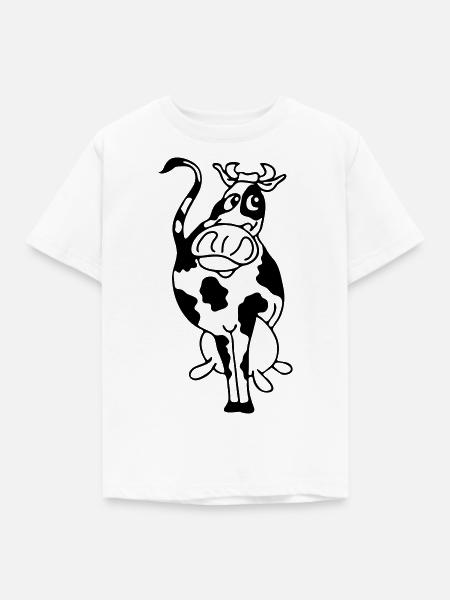 Kuh - Kinder T-Shirt - Weiß