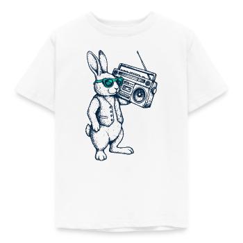 Boombox Easter Bunny - Kids' T-Shirt - white - Front - AI Model Kid Male (0cm)