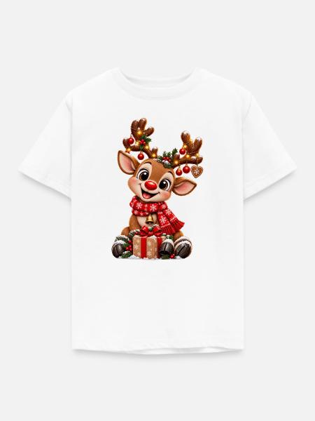 Rentier - Kinder T-Shirt - Weiß