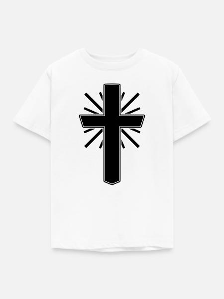 Kreuz Christentum - Kinder T-Shirt - Weiß