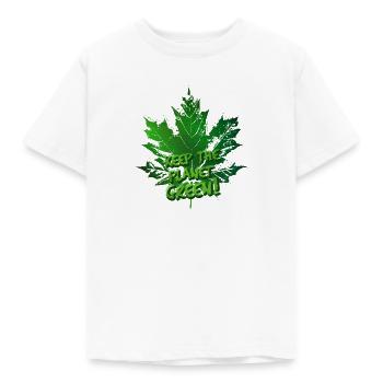 Feuille (Keep Green, lettrage) - T-shirt Enfant - blanc - Devant - AI Model Kid Male (0cm)