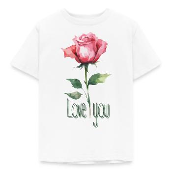 Love you - Kids' T-Shirt - white - Front - AI Model Kid Male (0cm)