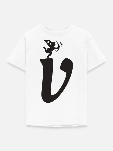 V - Kinder T-Shirt - Weiß
