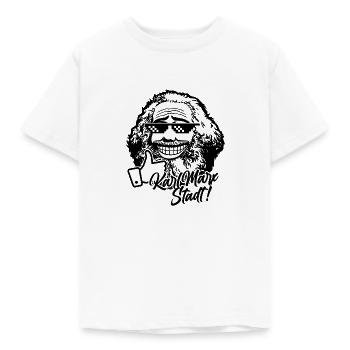 Karl Marx Stadt (einfarbig) - Kinder T-Shirt - Weiß - Vorne - AI Model Kid Male (0cm)