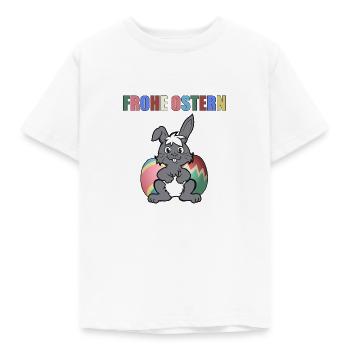 FROHE OSTERN - Kinder T-Shirt - Weiß - Vorne - AI Model Kid Male (0cm)