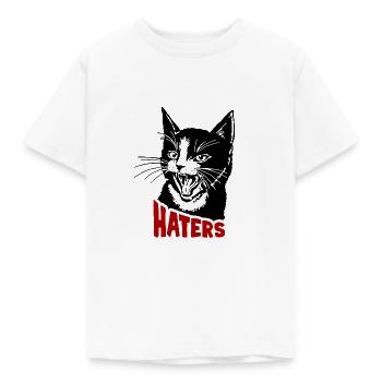 Cat and hater - Kids' T-Shirt - white - Front - AI Model Kid Male (0cm)