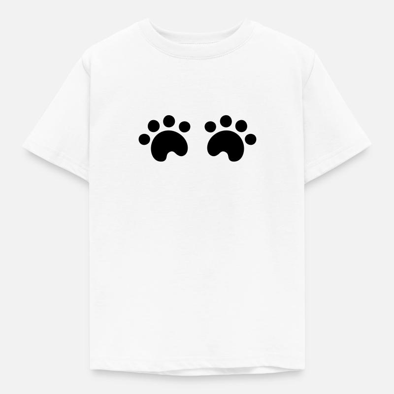 Hundepfoten - Kinder T-Shirt - Weiß