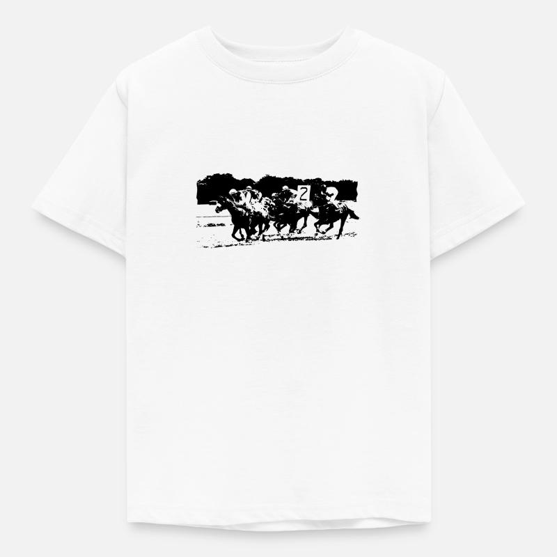 Course de chevaux - T-shirt Enfant - blanc