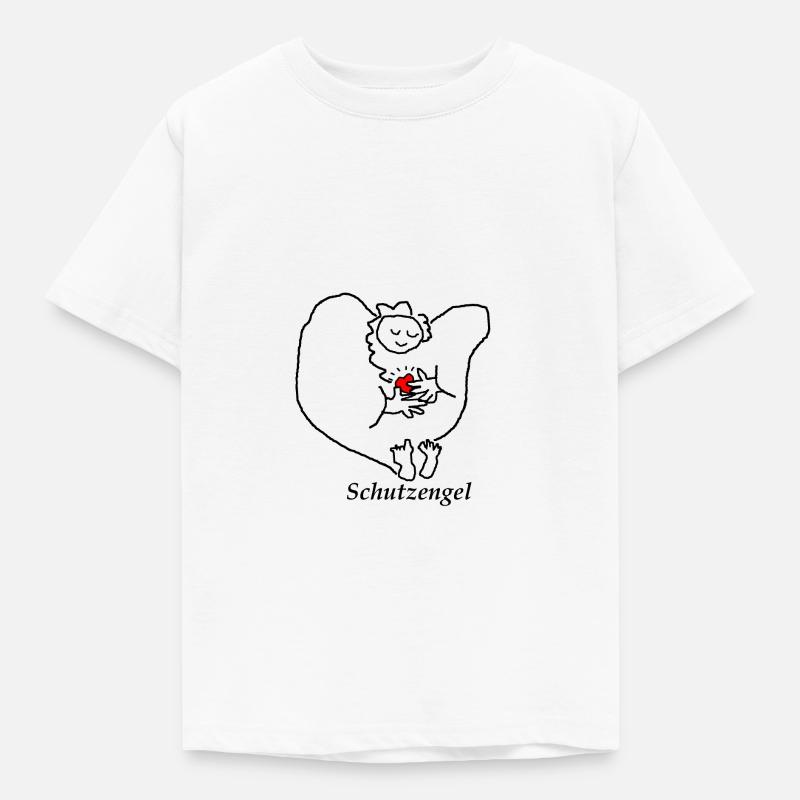 Schutzengel mit Herz - Kinder T-Shirt - Weiß
