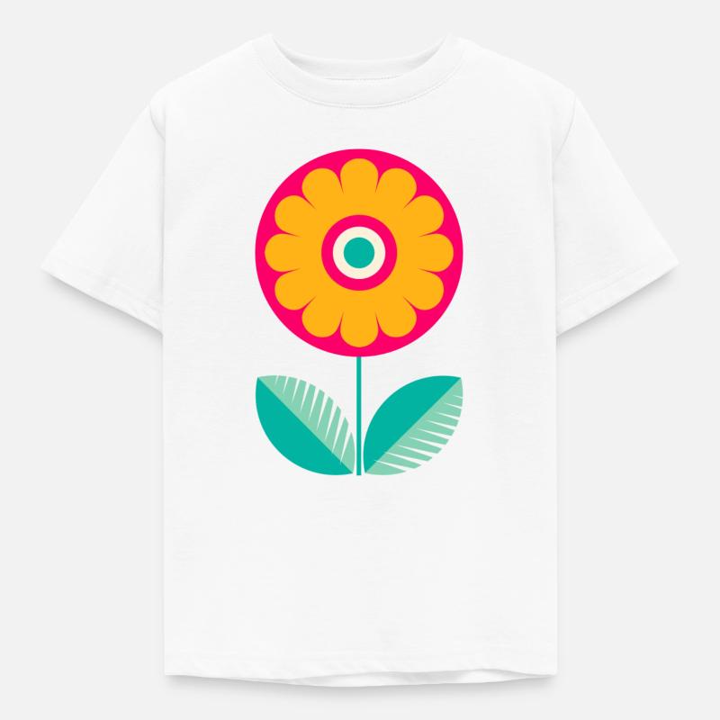 Süße bunte Blume - Kinder T-Shirt - Weiß