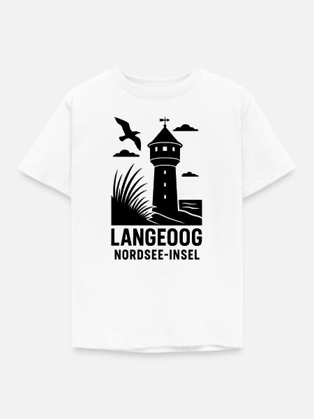 langeoog insel - Kinder T-Shirt - Weiß