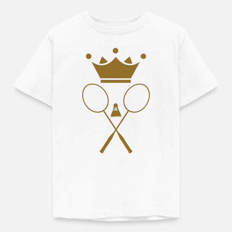 Badminton - Kinder T-Shirt - Weiß