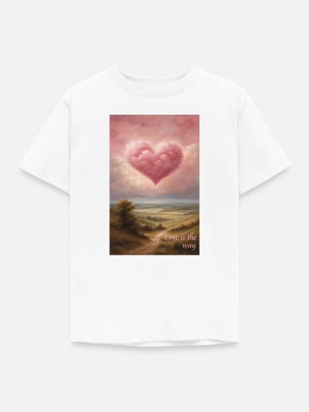 Herzwolke am Abend - Kinder T-Shirt - Weiß