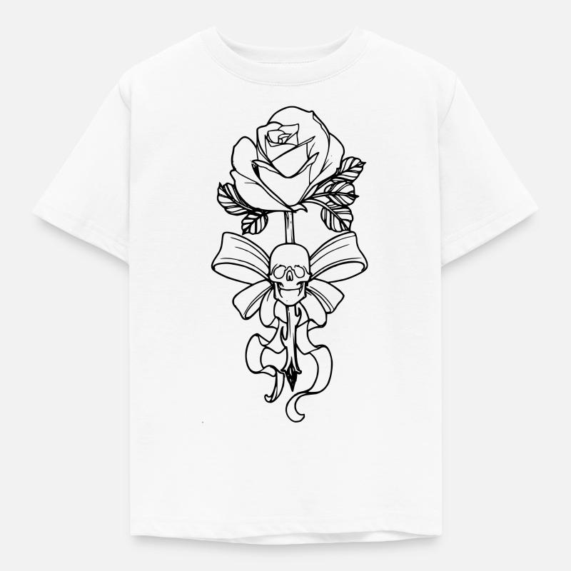 Schädel - Kinder T-Shirt - Weiß