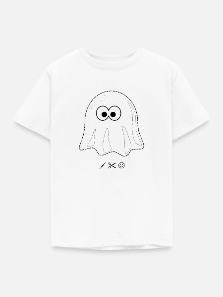 Gespenst - Kinder T-Shirt - Weiß