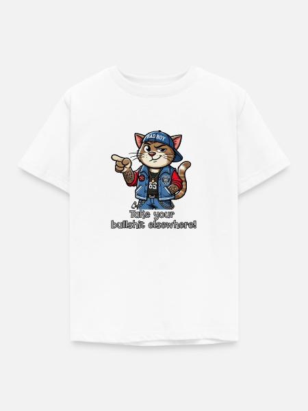 Bring deinen Bullshit woanders hin! - Kinder T-Shirt - Weiß