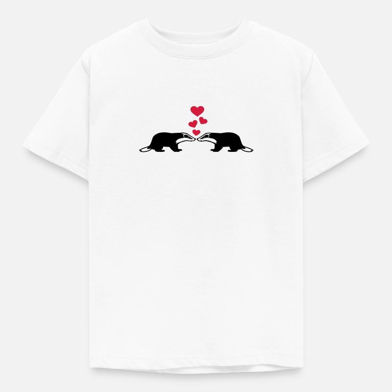 Dachs - Kinder T-Shirt - Weiß