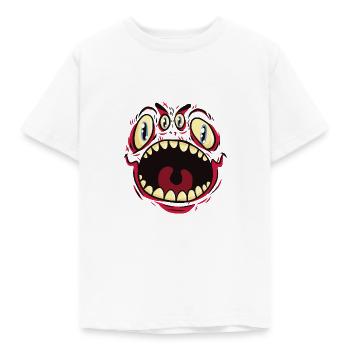 Monster Face - Kids' T-Shirt - white - Front - AI Model Kid Male (0cm)