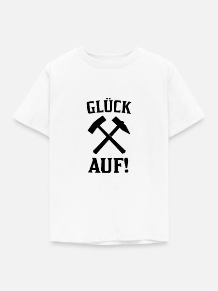 Glück Auf Bergbau Geschenkidee - Kinder T-Shirt - Weiß