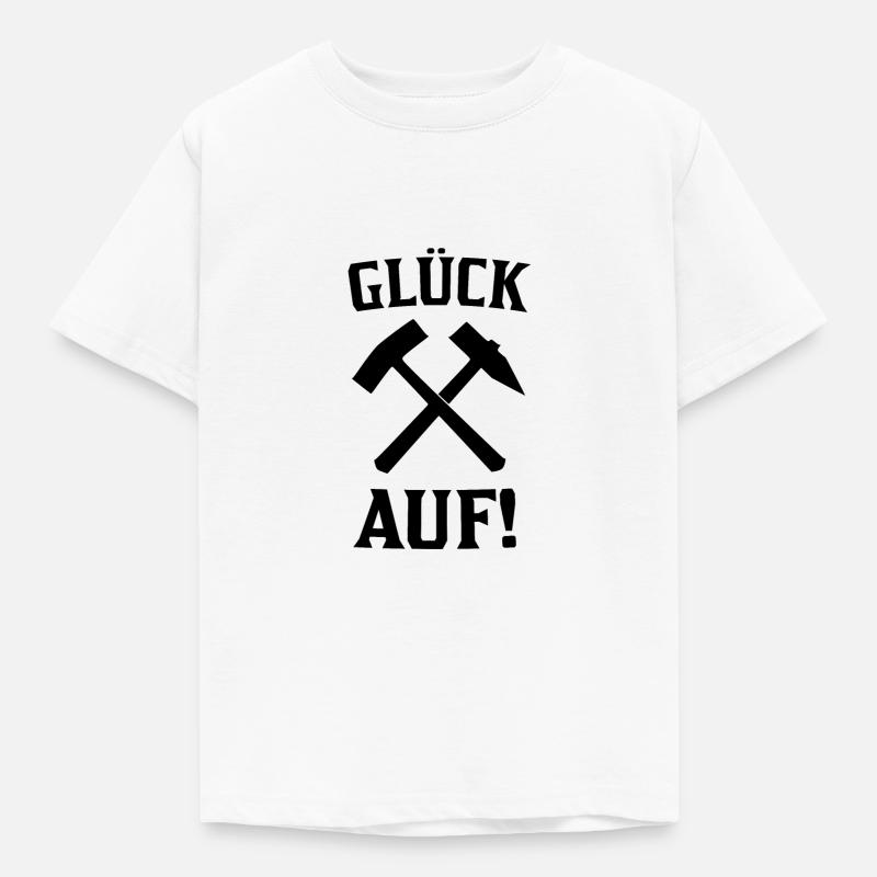Glück Auf Bergbau Geschenkidee - Kinder T-Shirt - Weiß